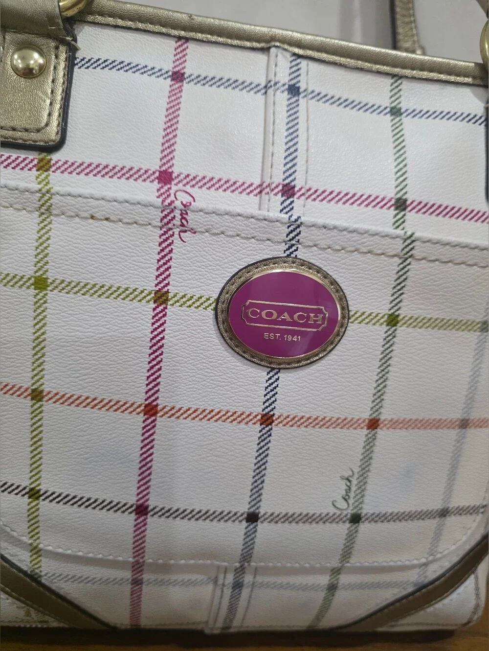 Coach signature coated